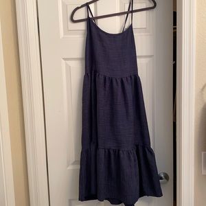 Pinkblush Maternity Tiered Dress, Blue-Sz L